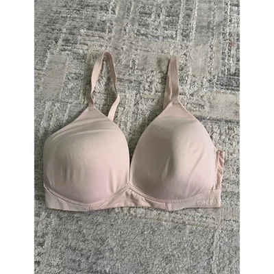 DKNY Inalámbrico Camiseta Sujetador Suave Acolchado Cómodo Todos los Días Íntimo Beige Foto 1 de 4