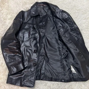 Journal Standard Leather Car Coat Jacket Cowhide Black M US 38 - Picture 1 of 15