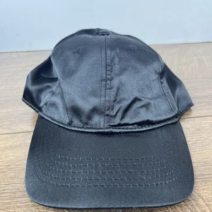 Glossy Black Hat Glossy Hat Black Cap Adjustable Adult Size Hat Black Cap - Picture 1 of 13