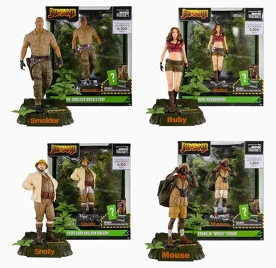 Juego completo de 4 figuras McFarlane Jumanji Movie Maniacs edición limitada.- Coleccionable Foto 1 de 4