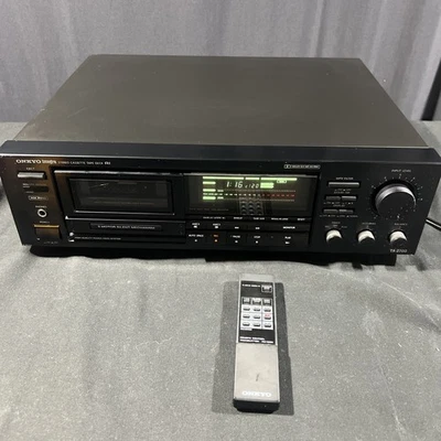 Onkyo Integra Estéreo Cassette Tape Deck TA-2700 HX Pro Negro con Control Remoto COMO SE LEE Foto 1 de 4