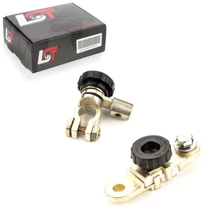 2x Batterie Isolator Trennklemme mit Rundknopf schwarz für BMW 2 3er - Picture 1 of 12