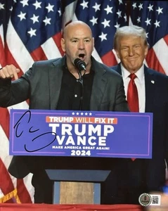 Dana White Signed DONALD TRUMP UFC 8x10 Photo Beckett BAS COA Autograph - Picture 1 of 1