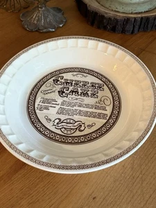 Vintage Royal China "Creamy, Dreamy Cheesecake" 11” Deep Dish Recipe Pie Plate - Picture 1 of 5