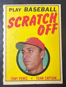 1970 Topps Baseball Scratch Off Tony Perez Cincinnati Reds Unscratched - Bild 1 von 3