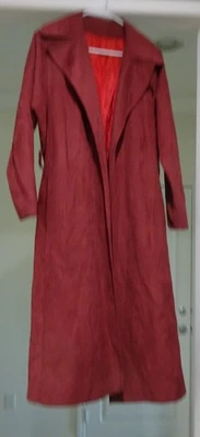Vintage Women's Medium Suede ? Swing Coat Union Made ILGWU Maroon Overcoat EUC - Image 1 of 3