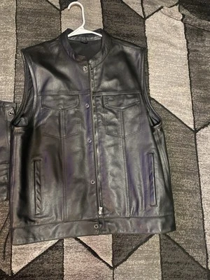 Chaleco de cuero Street And Steel talla grande L COMO NUEVO Foto 1 de 3