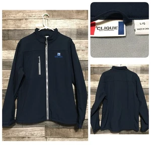 Clique Boeing Classic Softshell Jacket Men’s L Navy Blue Fleece Lined Golf - Picture 1 of 10