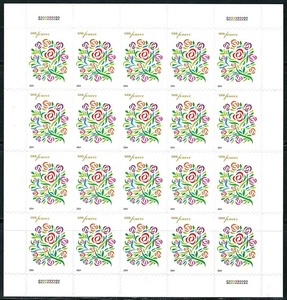 Panel de 20 estampillas Forever Scott # 4764 (MNH) serie de bodas 2013 como nuevas - Imagen 1 de 1