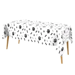 Große Hunde Tischdecke 274cm x 137cm Kunststoff Haustier Hund Geburtstag Party Tischdecke - Bild 1 von 6