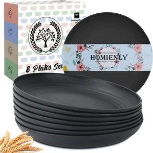 Deep Dinner Plates Set of 8 Alternative for Plastic Plates Microwave and Dishwas - Picture 1 of 12
