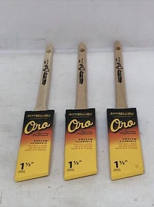 Lot Of (3) ArroWorthy Oro 1.5 in. W Angle Paint Brush - Picture 1 of 3
