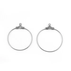Rohlinge für Creolen silber 29x26mm zum Öffnen, individuell, 4 Stück OZ52 - Bild 1 von 3
