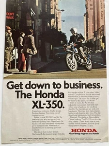 1974 Honda XL-350 Motorcycle Print Ad - Picture 1 of 2