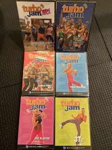 Lot 6 NEW Turbo Jam Workout DVDs 6: Cardio Party Mix 3 Fat Blaster Booty Sculpt - Bild 1 von 7