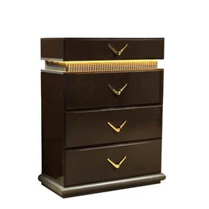 Modern 4-Drawer Wood Chest - Brown - Picture 1 of 6