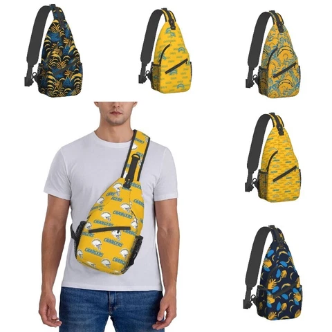 San Diego Chargers Men's Casual Cross Chest Bag Diagonally Portable Travel Bag Cover