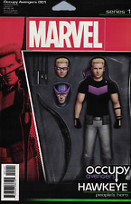 Occupy Avengers #1 2016 Marvel Comic Hawkeye Action Figure Variant NM