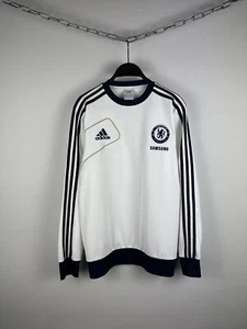Vintage Adidas Chelsea FC White Training Soccer Sweatshirt Men’s Size S - Bild 1 von 17