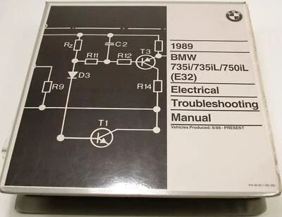 Manual de solución de problemas eléctricos BMW ETM genuino 1989 E32 735i 735iL 750iL Foto 1 de 4