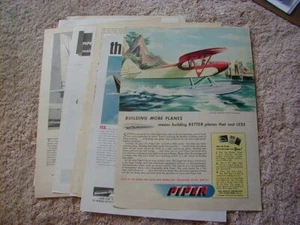 Vintage lot of 10 Piper aircraft airplane magazine print ads 1946 to 1976 - Picture 1 of 6