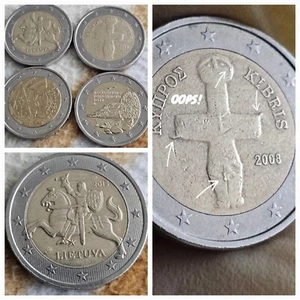 4 × 2 EURO ( Zypern 2008 +Erasmus + Mecklenburg +Lietuva) - Bild 1 von 17