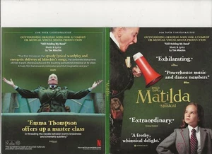 Matilda the Musical DVD Netflix FYC Emma Thompson Alisha Weir Rare Roald Dahl - Picture 1 of 2