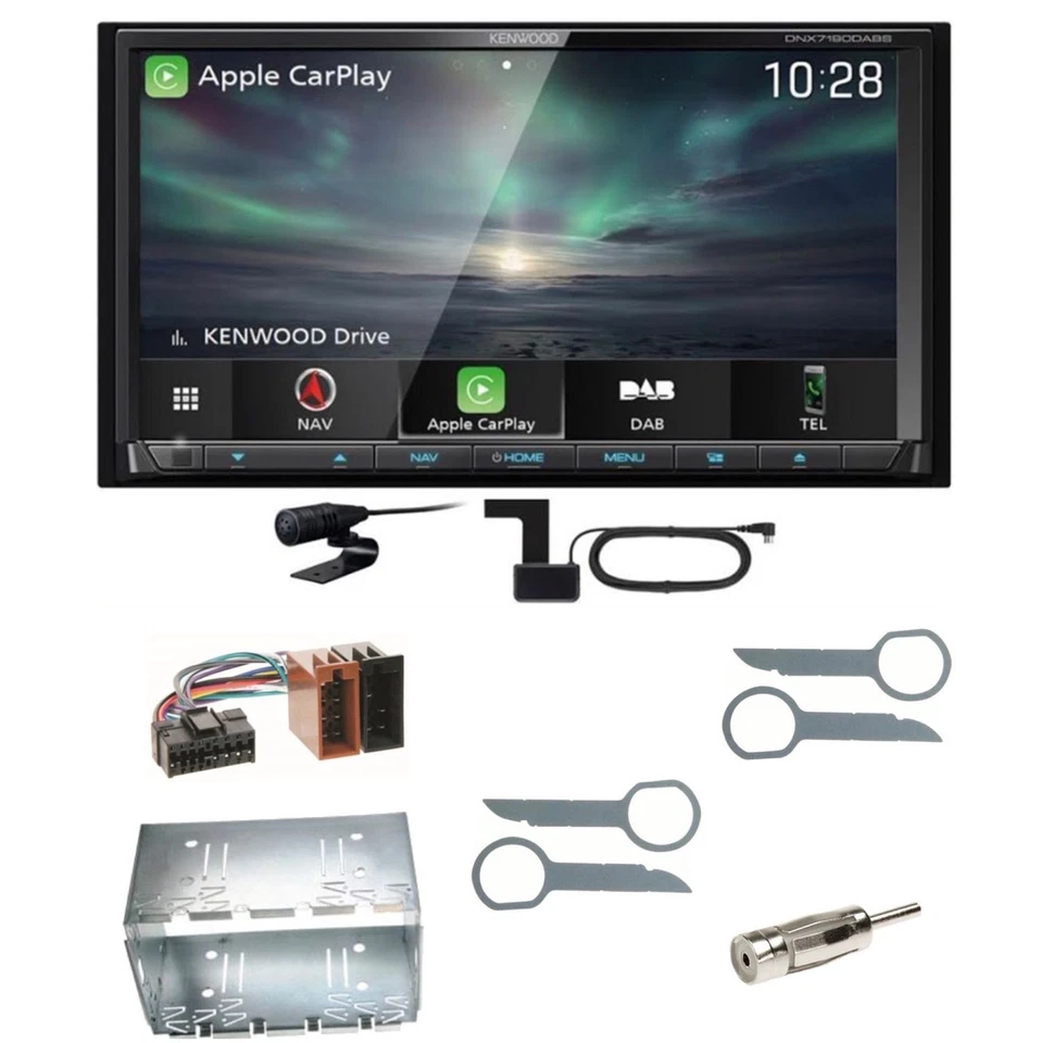 Kenwood DNX-7190DABS CarPlay Android Auto DAB+ Einbauset für Mercedes ML W163 - Bild 1 von 1