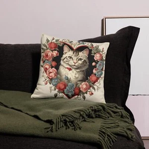 Throw Pillow Case cat 19 - Picture 1 of 2