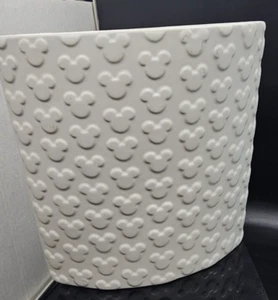Disney Home - Vaso in ceramica 3D modello Topolino bianco ovale parco esclusivo alto 9" - Foto 1 di 5