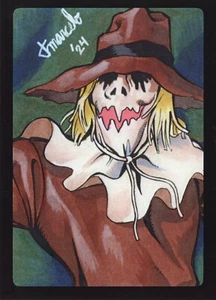 PRINT Super Friends - Scarecrow #1 Sketch Card Limited Ed. Set of 12 ACEO - Picture 1 of 3