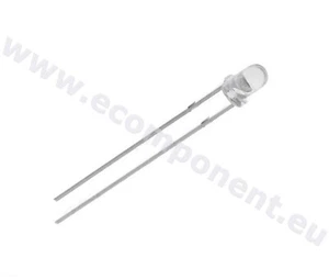 LED BLU 3mm ALTA LUMINOSITA' 30° 5000mcd WATHER CLEAR - 2 Pezzi - Picture 1 of 1