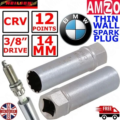 Neilsen 14mm Thin Wall Spark Plug Socket 3/8" Drive Bi-Hex for BMW & MINI - Image 1 of 4