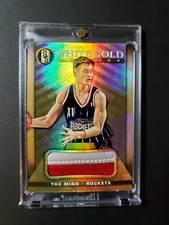 2014-15 Panini Gold Standard YAO MING #21/25 White Gold Threads Prime Patch HOF
