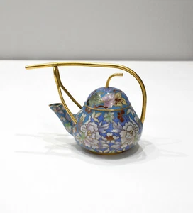 Chinese Chinese Turquoise Cloisonne Teapot - Picture 1 of 6