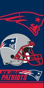 New England Patriots Beach Towel - NFL Official Merchandise - 30" x 60" - Picture 1 of 4