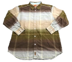 Y2K Mecca Mens Plaid Long-Sleeve Button-down Shirt Size 2XL 100% Cotton - Picture 1 of 12
