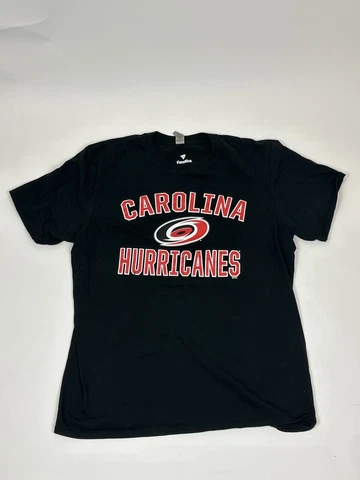 Carolina Hurricanes Black T-Shirt Men's LARGE NHL Hockey EUC Cotton Graphic Cover