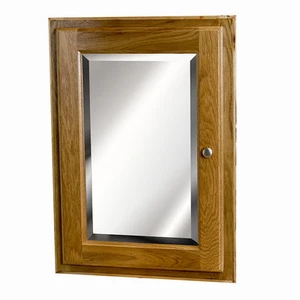 19 X26 Golden Oak Medicine Cabinet with mirror - Picture 1 of 2