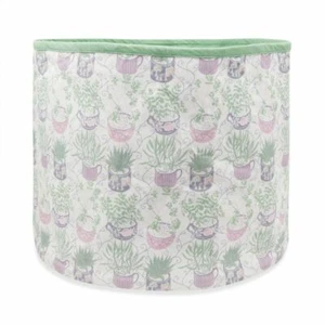 Neu mit Etikett Laura Ashley Stoff Pflanzgefäß groß 30 x 39 x 39 cm - Sukkulenten Muster - Bild 1 von 8