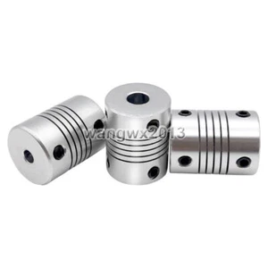 1x 2/3/4/5/6/7/8/10mm Aluminum   Elastic Flexible Coupling Connector D19L25 #T10 - Bild 1 von 4
