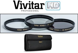 HD 3PC GLASS FILTER KIT (UV + POLARIZER + FLD) for NIKON D5100 D3100 - Picture 1 of 10