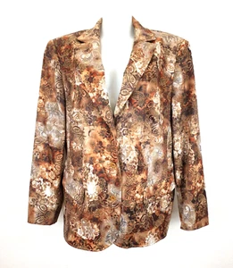 K66) GERRY WEBER Damen Blazer Jacke Gr. XXL 44 Gemustert - Picture 1 of 4