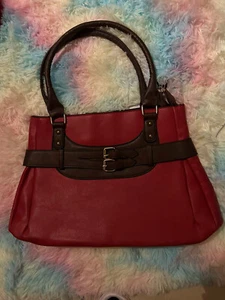 ladies red handbag large - Picture 1 of 2