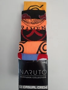 Naruto Socks 6 Pack brand new Bioworld - Picture 1 of 4
