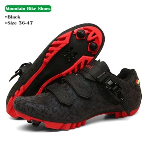 Mtb Shoes Flat Cleat Shoes Men Mountain Bike Footwear Women SPD Bicycle Sneakers - Picture 1 of 26