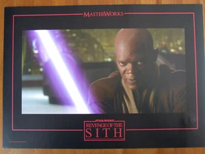 STAR WARS LOBBY CARD LITHOGRAPHY 29'5 X 42CM SAMUEL L. JACKSON MACE WINDU - Picture 1 of 1