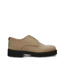 Veganem Schuhe lässige flache Derby atmungsaktiv gefüttert mit geriffelten Sohle - Picture 1 of 6