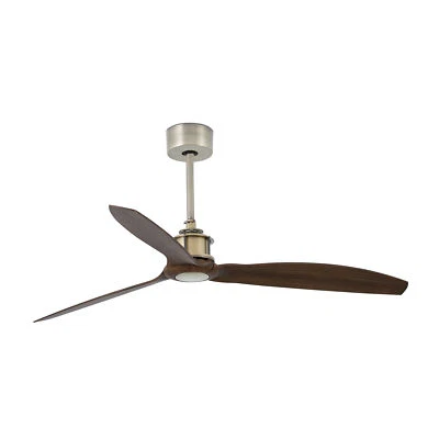 DC Ceiling fan without Lights Just Fan Brass Walnut Fan with Remote control - Image 1 of 3
