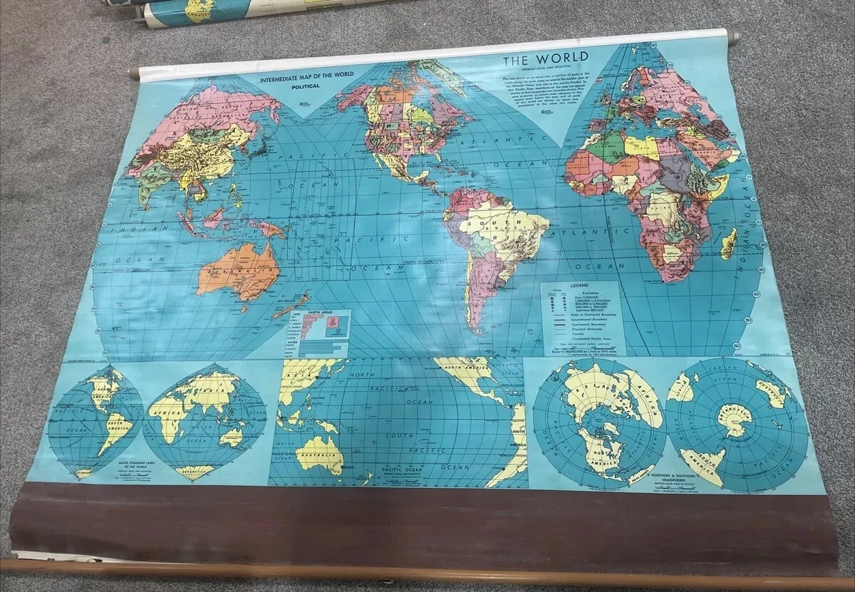 World Antique Maps 1950-1959 | eBay